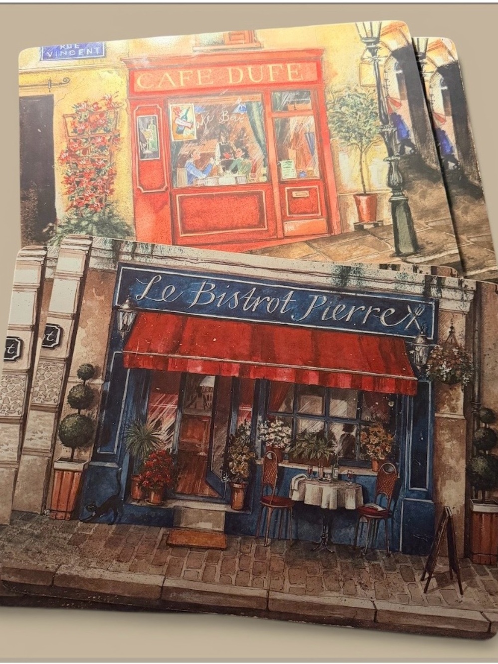 Set of 4 discontinued Pimpernel Parisian cafe placemats